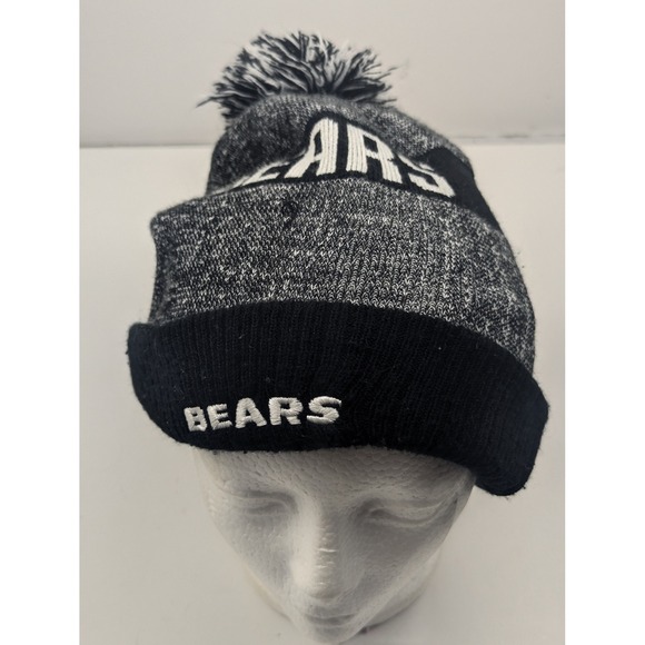 New Era Other - Chicago Bears New Era Knit Beanie Hat Blue Orange Pom Pom NFL